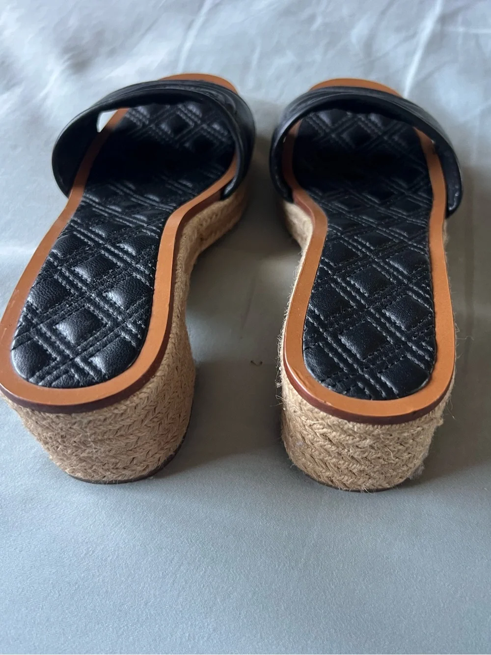 Tory Burch Black Slide Wedge Sandals 5.5 US